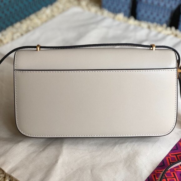 Tory Burch NWT Eleanor E/W Small Convertible Shoulder Bag New Cream - Picture 5 of 10